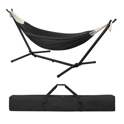 Lunava Rest | Tragbare Doppel-Hängematte mit Stahlgestell für Garten & Camping