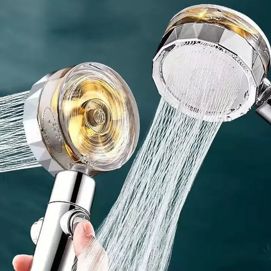 360° drehbarer Hochdruck-Duschkopf mit Turbo-Propeller – wassersparend & leistungsstark 🚿