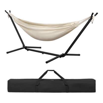 Lunava Rest | Tragbare Doppel-Hängematte mit Stahlgestell für Garten & Camping