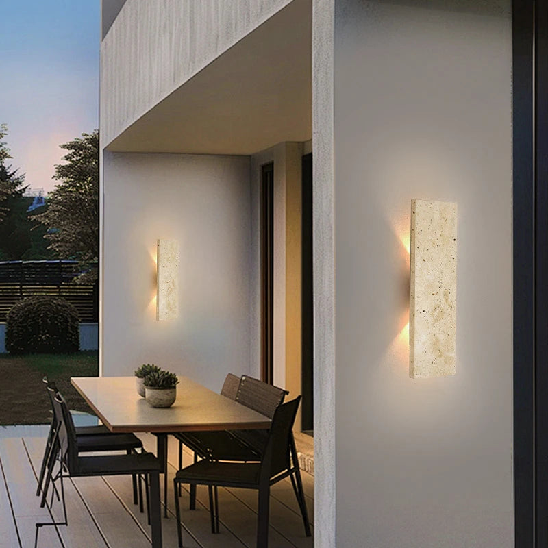 Ljussten Alto | Naturstein LED-Wandleuchte für Außenbereiche