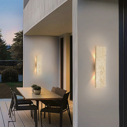 Ljussten Alto | Naturstein LED-Wandleuchte für Außenbereiche
