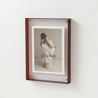 KlaraFrame Mini | Transparenter Acryl-Fotorahmen mit Standfuß für Schreibtisch & Regal