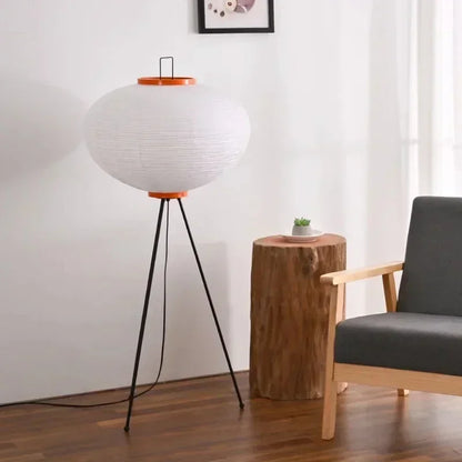 Sōra 9A | Handgefertigte Papierlampe mit Holzstruktur