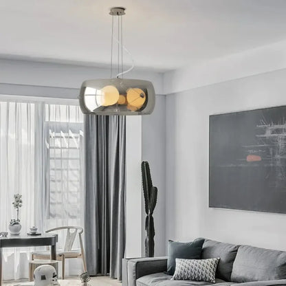 Aurion | Moderne Glas-LED-Hängeleuchte für Küche, Wohnzimmer und Esszimmer
