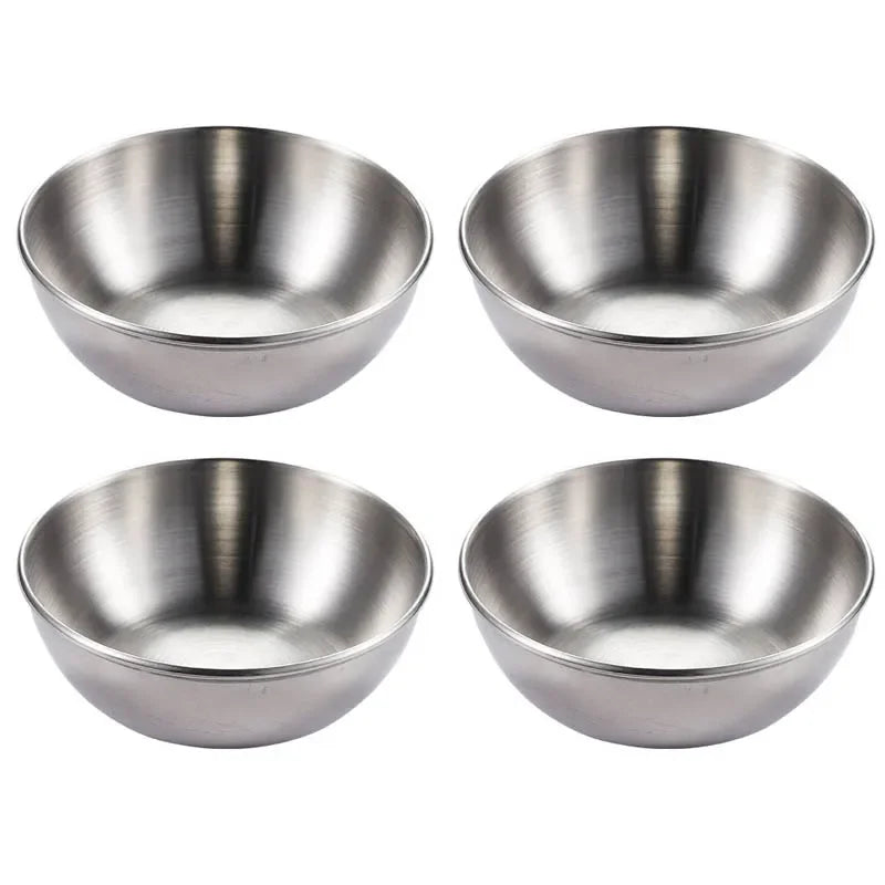 Aurinkó Set | Goldene Edelstahlschälchen für Saucen & Gewürze – 2er/4er Servierschalen-Set