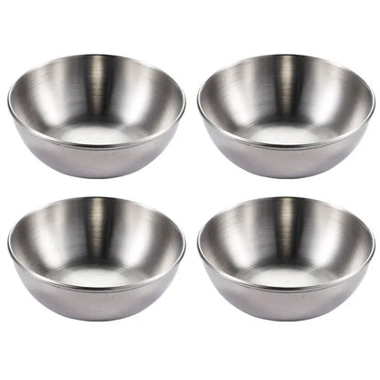 Aurinkó Set | Goldene Edelstahlschälchen für Saucen & Gewürze – 2er/4er Servierschalen-Set