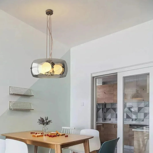 Aurion | Moderne Glas-LED-Hängeleuchte für Küche, Wohnzimmer und Esszimmer