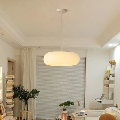 Nyxora | Moderne Hängeleuchte in Creme im minimalistischen Kronleuchterstil mit warmem LED-Licht