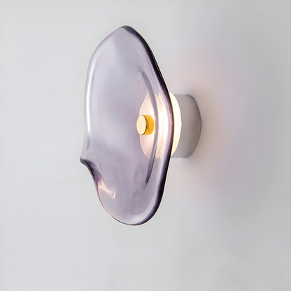 NordLume – Gebogene Glas-Wandleuchte im Skandinavisch-Japandi-Stil mit LED-Beleuchtung