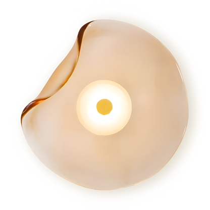 NordLume – Gebogene Glas-Wandleuchte im Skandinavisch-Japandi-Stil mit LED-Beleuchtung