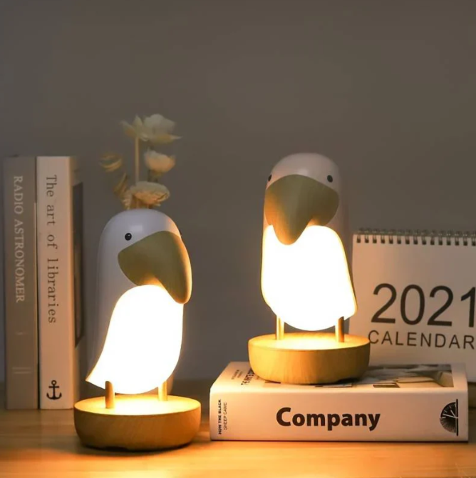 LumoNest Ava | Wiederaufladbare LED-Nachtlampe im Vogel-Design