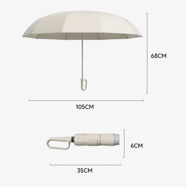 Robuster Regenschirm | Wind- & Regenschutz mit reflektierendem Rand
