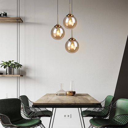 Solvyn Era | LED-Glas-Pendelleuchte mit Metallakzent für Schlafzimmer und Essbereich