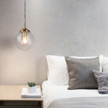 Solvyn Era | LED-Glas-Pendelleuchte mit Metallakzent für Schlafzimmer und Essbereich