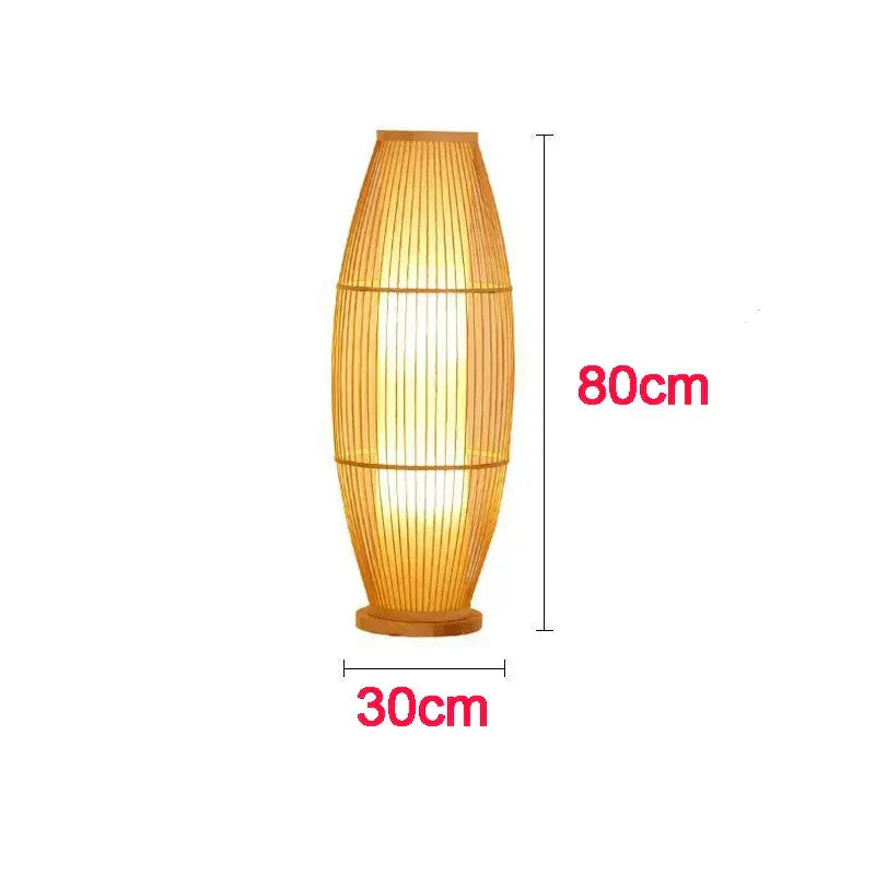 EcoBambu | Umweltfreundliche Bambuslampe | Nachhaltige LED-Stehleuchte mit natürlichem Design für Wohnzimmer