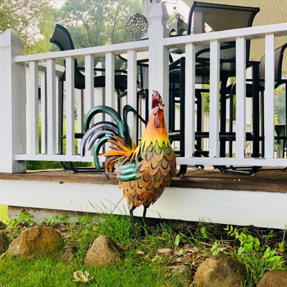 Liora Rustik | Gartendekoration aus Metall in Hahn-Form