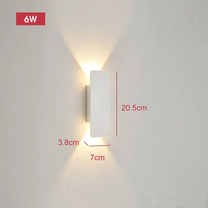 LumaStrix Noir | Wetterfeste LED Außenwandleuchte aus Aluminium, 18W