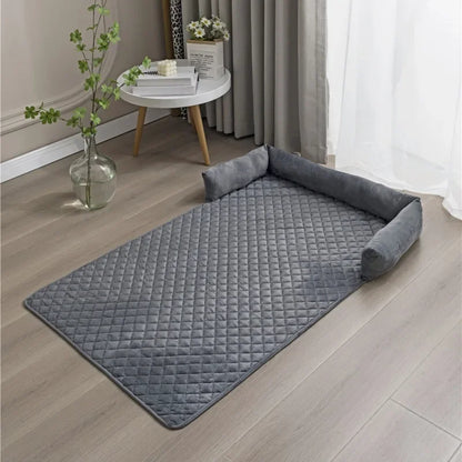 Veloura Nest | Samtweiche Hundedecke mit Schutzrand für Sofa