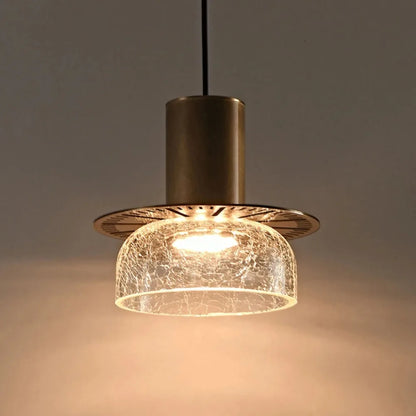 Candelora | Moderne Glas-Hängeleuchte mit Crackle-Effekt