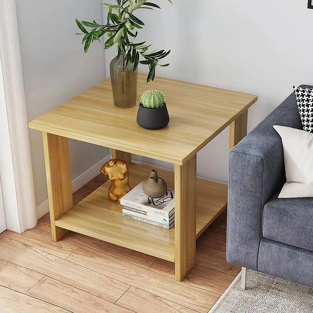 Zenyra | Modernes Nachttischchen aus Massivholz mit Doppelschublade