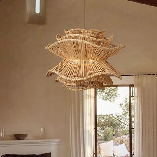 Ignara | Kreative Rattan-Hängeleuchte im skandinavischen Designstil