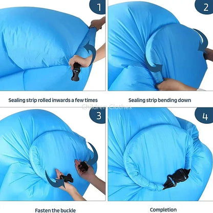 Luftnest Relo | Faltbares Luftsofa für Draußen mit Schnellfüllung