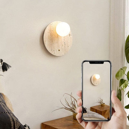 Wabi-Sabi wandlamp natuurtint – minimalistische lamp met warm licht