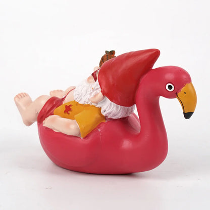 Gartenzwerg mit Ananas | Tropische Dekofigur | Für Garten & Balkon | Kunstharz