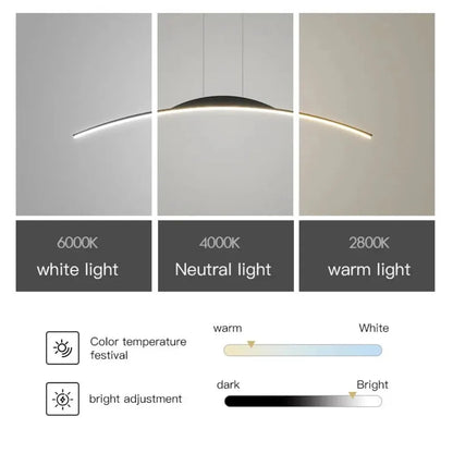 Ethirelle Linea | Moderne LED Pendelleuchte für Esszimmer, Küche & Wohnzimmer