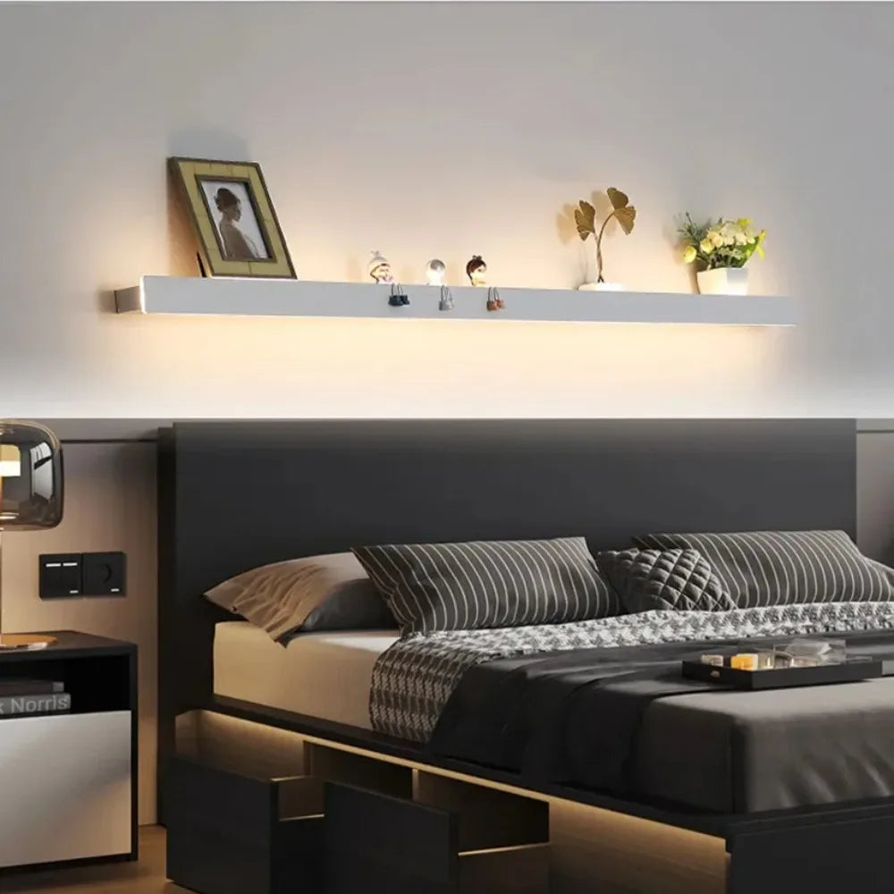 Luntheris – Moderne LED-Wandleuchte mit Ablage für Schlafzimmer & Wohnzimmer