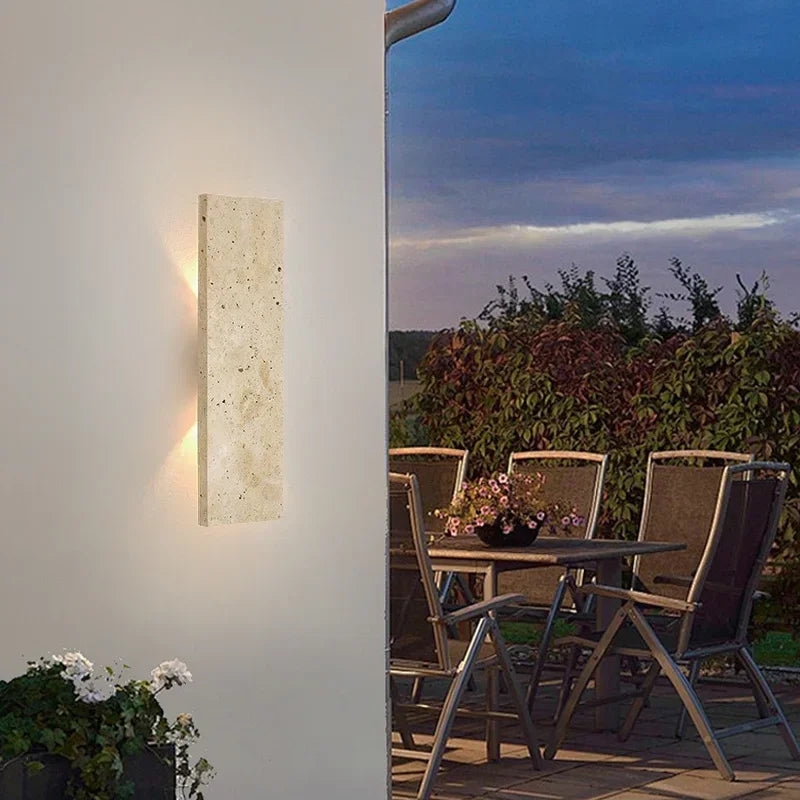 Ljussten Alto | Naturstein LED-Wandleuchte für Außenbereiche