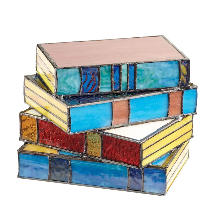 Scriptoria Lumis | Tiffany Buchlampe aus Glas mit E27-Fassung