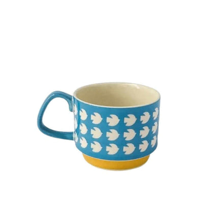Brenvika | Keramik-Kaffeetasse im Retro-Stil, in 8 Designs erhältlich
