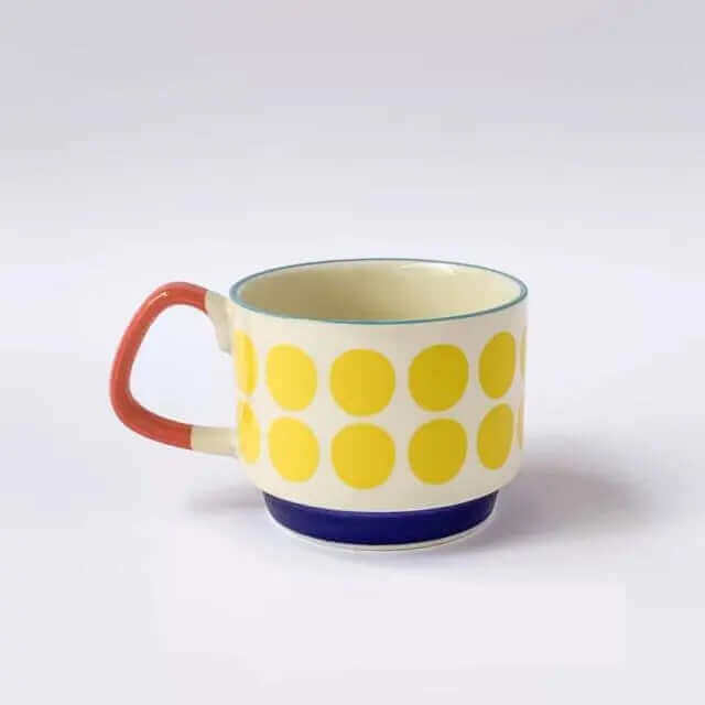 Brenvika | Keramik-Kaffeetasse im Retro-Stil, in 8 Designs erhältlich