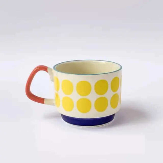 Brenvika | Keramik-Kaffeetasse im Retro-Stil, in 8 Designs erhältlich
