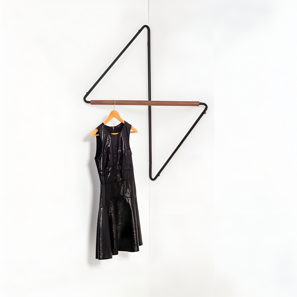 Triad – Geometrischer Garderobenständer aus Metall | Vielseitige Mehrzweck-Garderobe