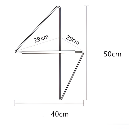 Triad – Geometrischer Garderobenständer aus Metall | Vielseitige Mehrzweck-Garderobe