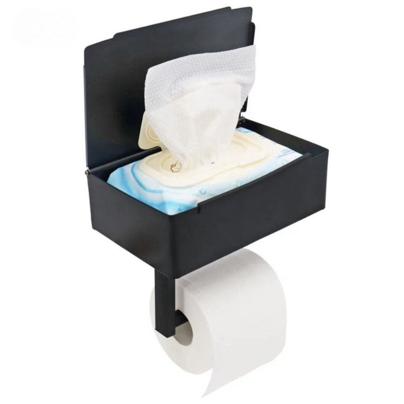 StahlDeluxe Toilettenpapierhalter | Edelstahl & Wasserdicht | Mit Multifunktionalem Aufbewahrungsfach