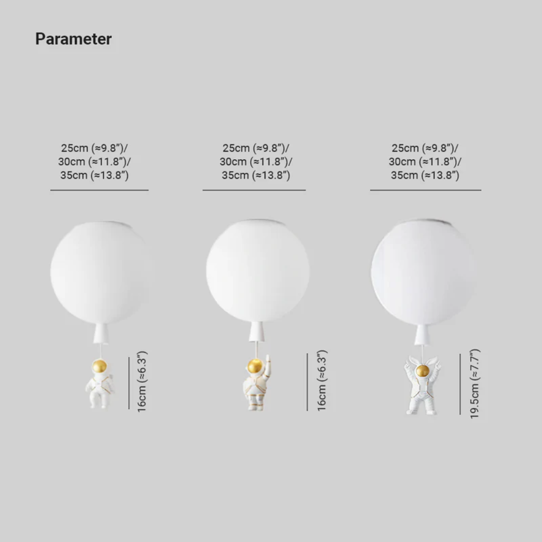 Stellari Orbit | verspielte LED-Deckenleuchte für Kinderzimmer im Astronauten-Design