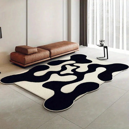 WaveLoom | Teppich im minimalistischen Wellen-Design | Weich & pflegeleicht | Premium-Polyester