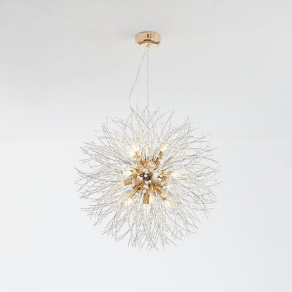 Moderne LED-Hängelampe aus Metall in Weißgold – ideal für Wohnzimmer & Esszimmer