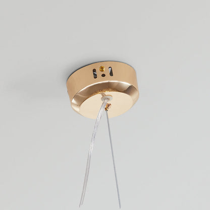 Moderne LED-Hängelampe aus Metall in Weißgold – ideal für Wohnzimmer & Esszimmer