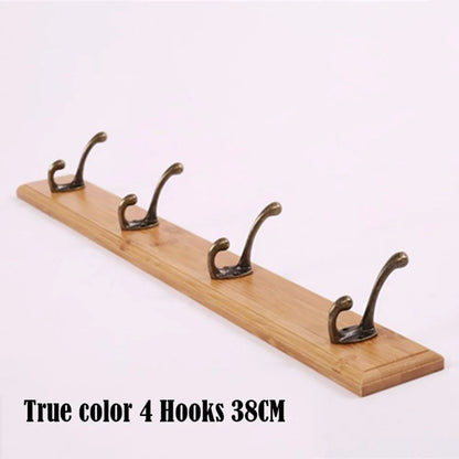 Wandgarderobe aus Massivholz mit Haken für Jacken & Hüte