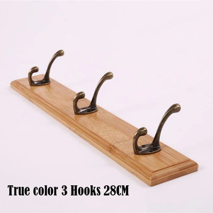 Wandgarderobe aus Massivholz mit Haken für Jacken & Hüte