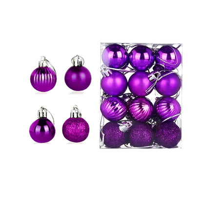 Weihnachtskugeln Set | 24-teilig | Elegante Christbaumkugeln in Gold, Rot & Rosa | Luxuriöse Weihnachtsdeko