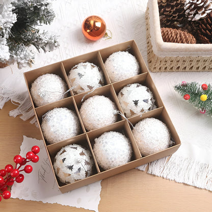 Weihnachtskugeln Set | Elegante Christbaumkugeln aus Kunststoff | Champagner-Gold & Rot-Glitzer |