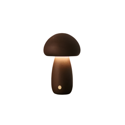 Lunaris Shroom | Wiederaufladbare Tischlampe im Holz-Pilz-Design