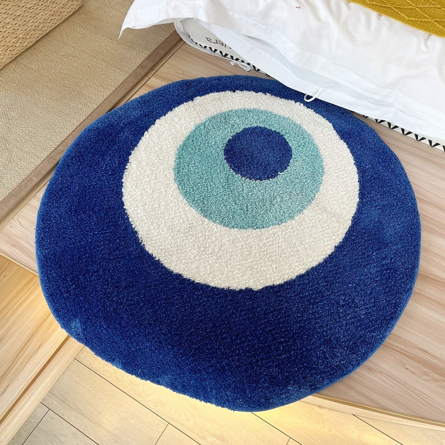 LunaWeave | Kreisförmiger Teppich mit Symbol | Spirituelles Design, weich & waschbar – Stilvolle Harmonie für Ihr Zuhause
