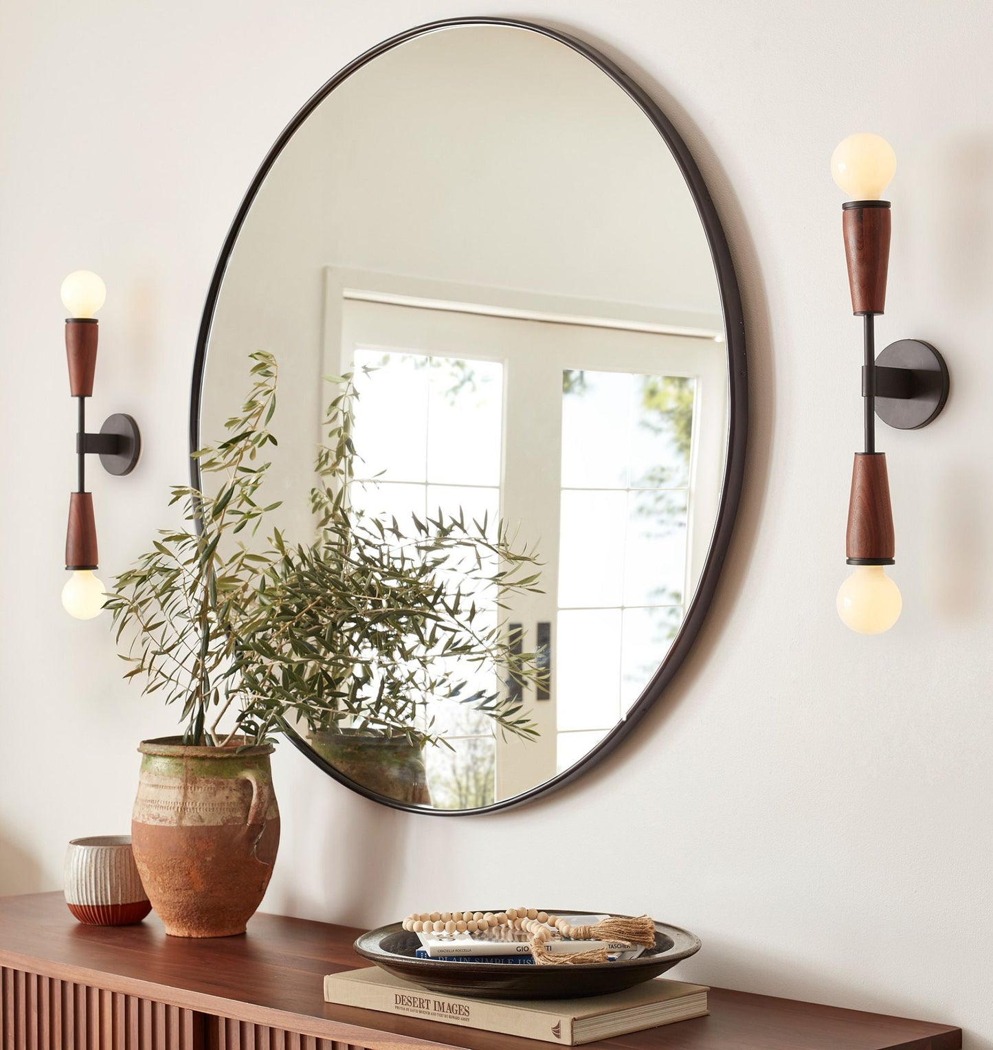 Zweiflammige glazen wandlamp – elegant retrodesign met metaal & E27-fitting