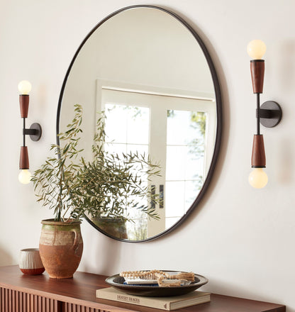 Zweiflammige glazen wandlamp – elegant retrodesign met metaal & E27-fitting